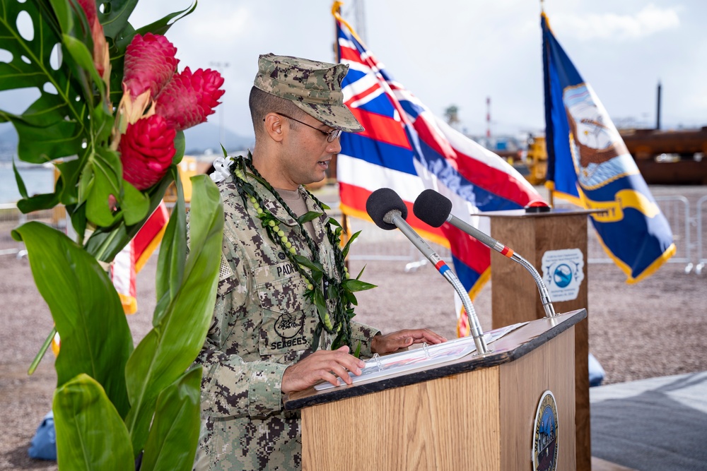 Pearl Harbor Naval Shipyard Dry Dock 5 Anchoring Ceremony