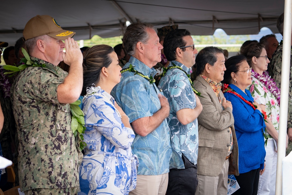 Pearl Harbor Naval Shipyard Dry Dock 5 Anchoring Ceremony