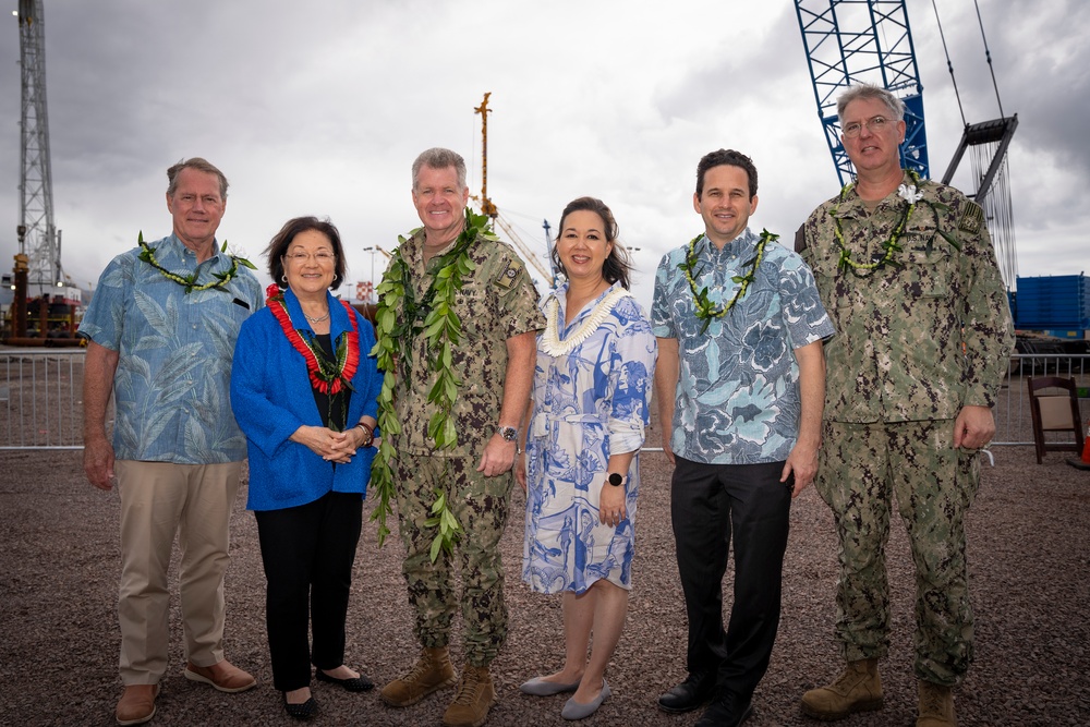 Pearl Harbor Naval Shipyard Dry Dock 5 Anchoring Ceremony