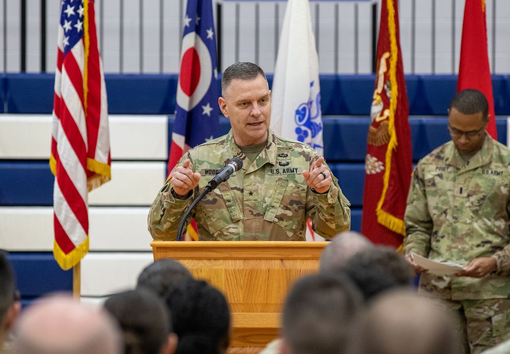 1483rd Transporation Company honored during pre-deployment ceremony