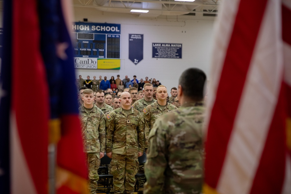 1483rd Transporation Company honored during pre-deployment ceremony