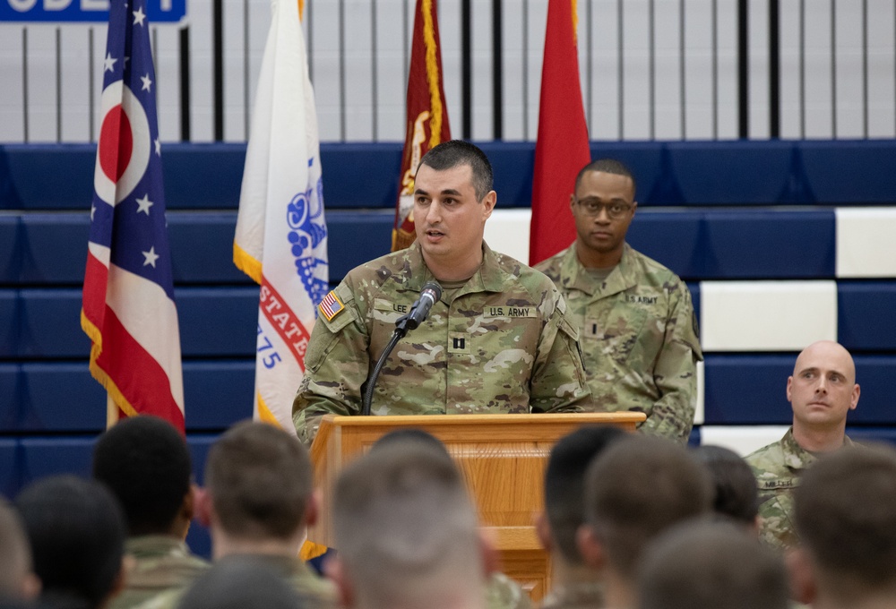 1483rd Transporation Company honored during pre-deployment ceremony