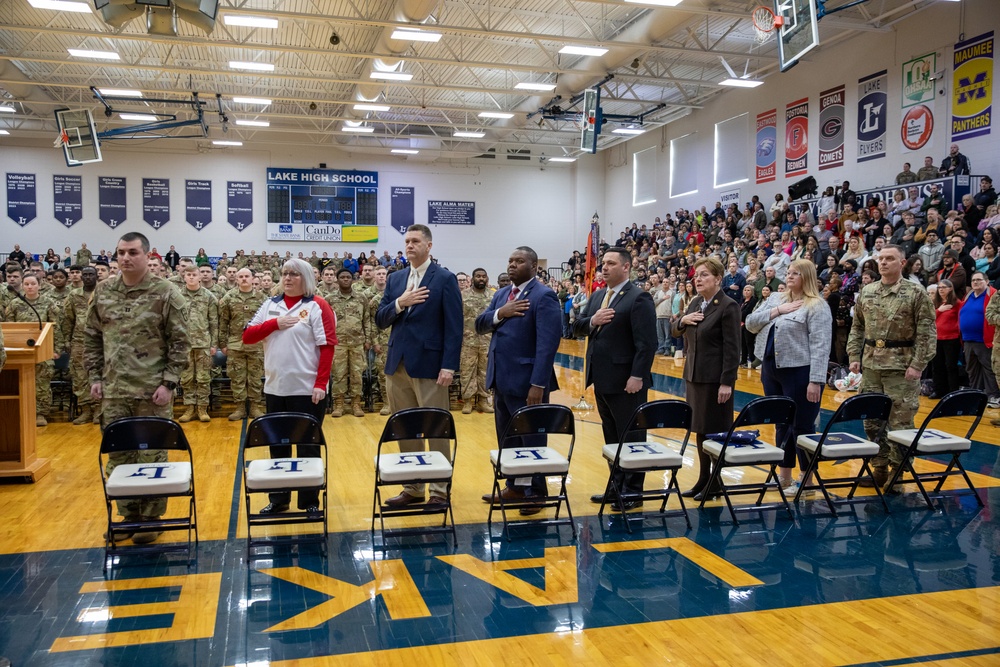 1483rd Transporation Company honored during pre-deployment ceremony