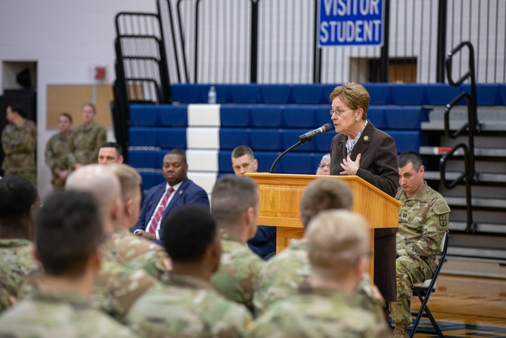 1483rd Transporation Company honored during pre-deployment ceremony