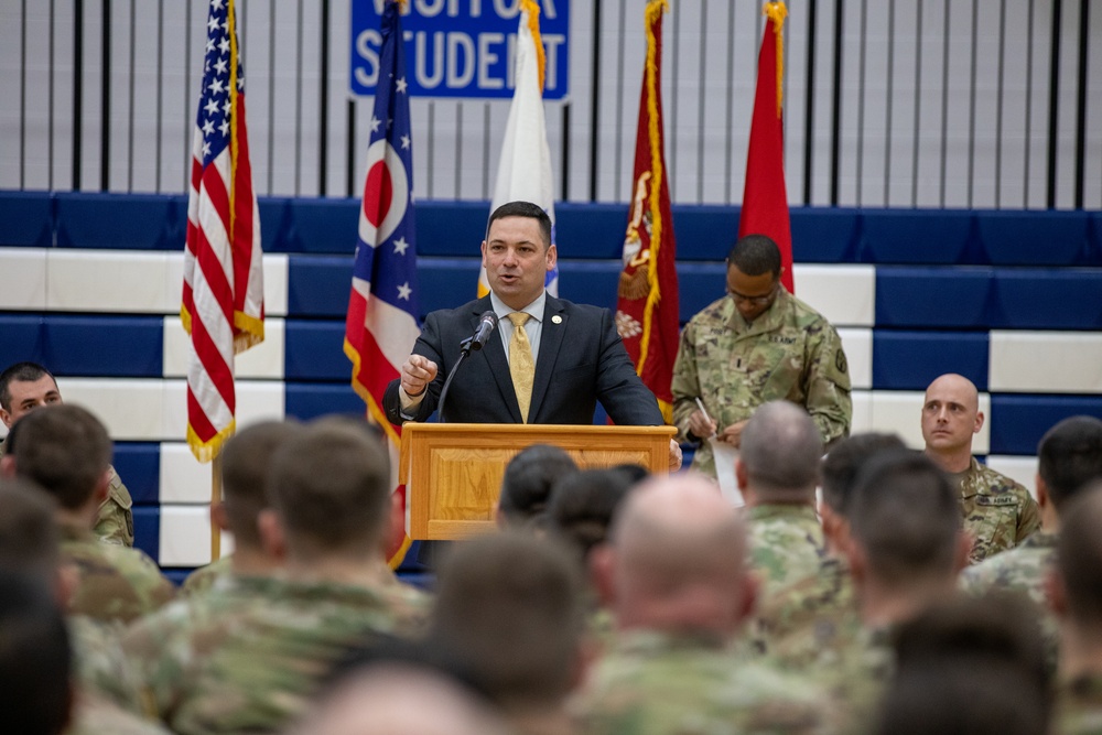 1483rd Transporation Company honored during pre-deployment ceremony