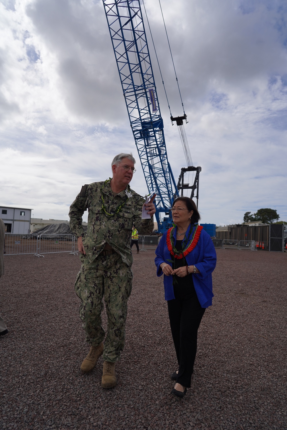 Pearl Harbor Naval Shipyard Dry Dock 5 Anchoring Ceremony