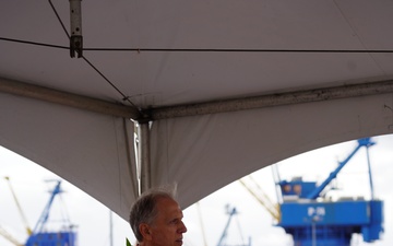 Pearl Harbor Naval Shipyard Dry Dock 5 Anchoring Ceremony