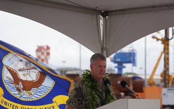 Pearl Harbor Naval Shipyard &amp; IMF Dry Dock 5 Anchoring Ceremony
