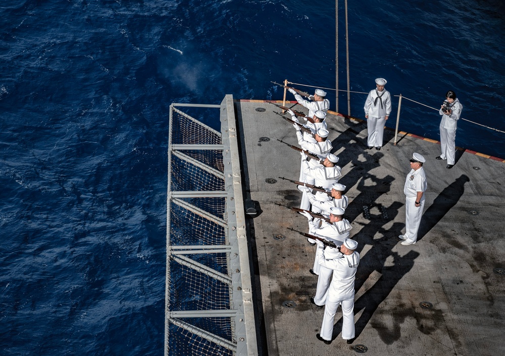 USS Theodore Roosevelt Burial at Sea