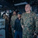 Maj. Gen. Eric E. Austin, commanding general of 1st Marine Aircraft Wing visits Primary Flight Control of the USS America (LHA 6)