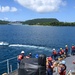 U.S. Coast Guard Cutter Harriet Lane anchors near Port Vila, Vanuatu