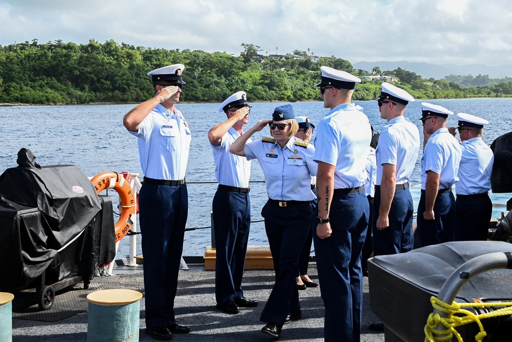 U.S. Coast Guard Cutter Harriet Lane hosts Commandant near Port Vila, Vanuatu