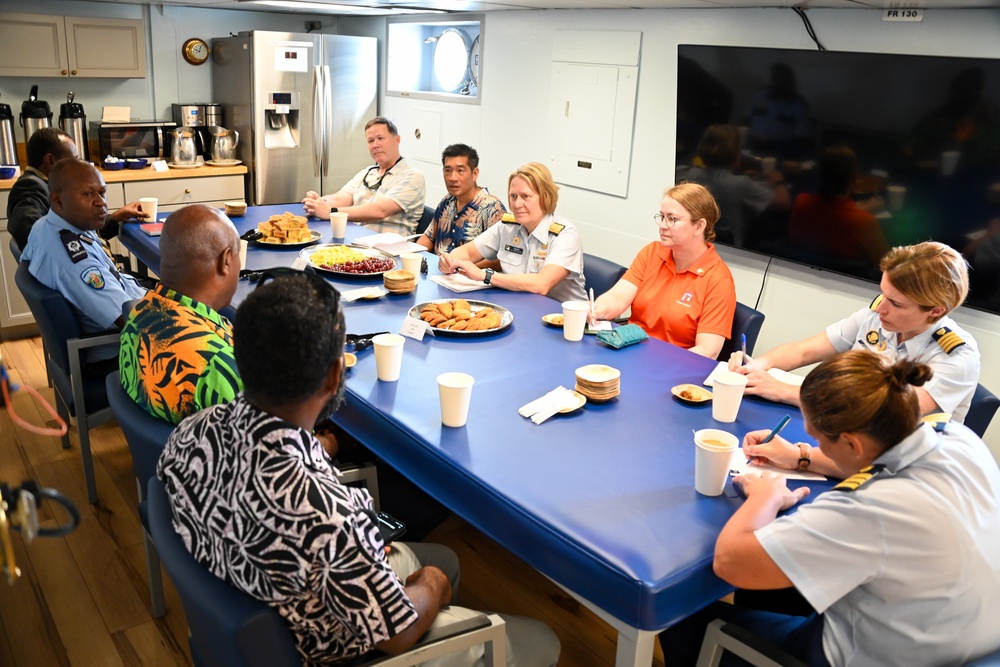 U.S. Coast Guard Cutter Harriet Lane hosts Commandant near Port Vila, Vanuatu