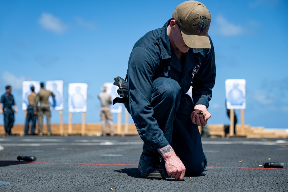 Somerset Conducts Live-Fire at Sea