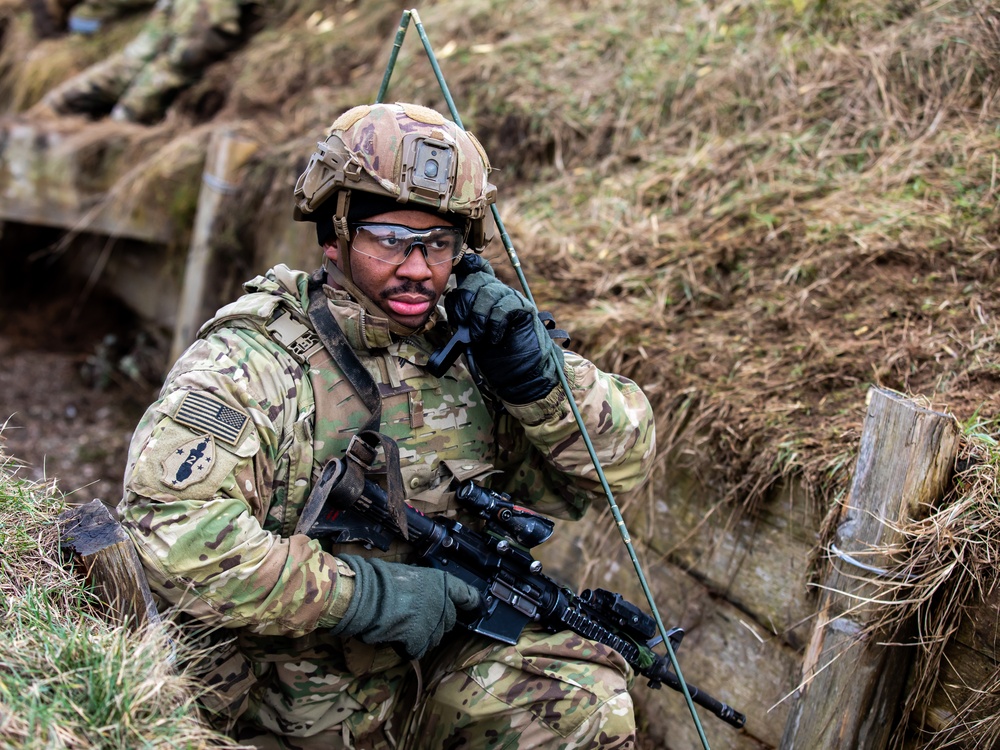 Task Force Marne Soldiers conduct combined arms live-fire exercise at Bemowo Piskie Training Area, Poland