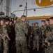 British Royal Marine Commandos visit the USS Bataan