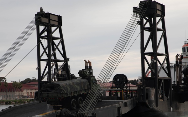 U.S. Marines, Army members conduct logistics experimentation during Project Convergence- Capstone 4
