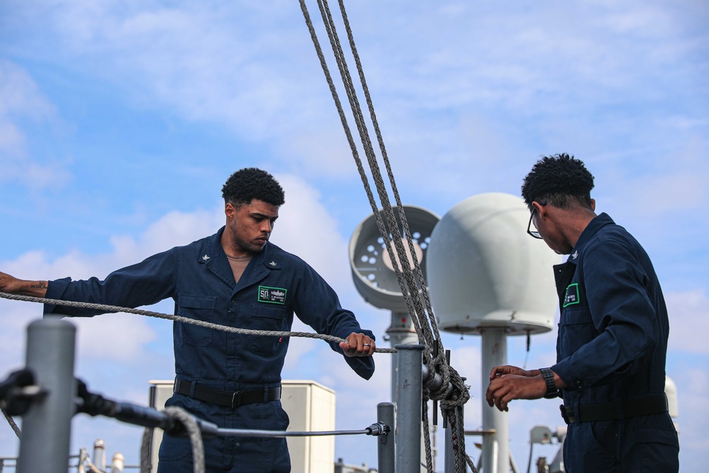 USS Carter Hall (LSD 50) Conducts Photo Exercise, Feb. 25, 2024