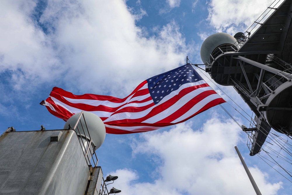 USS Carter Hall (LSD 50) Conducts a Photo Exercise, Feb. 25, 2024