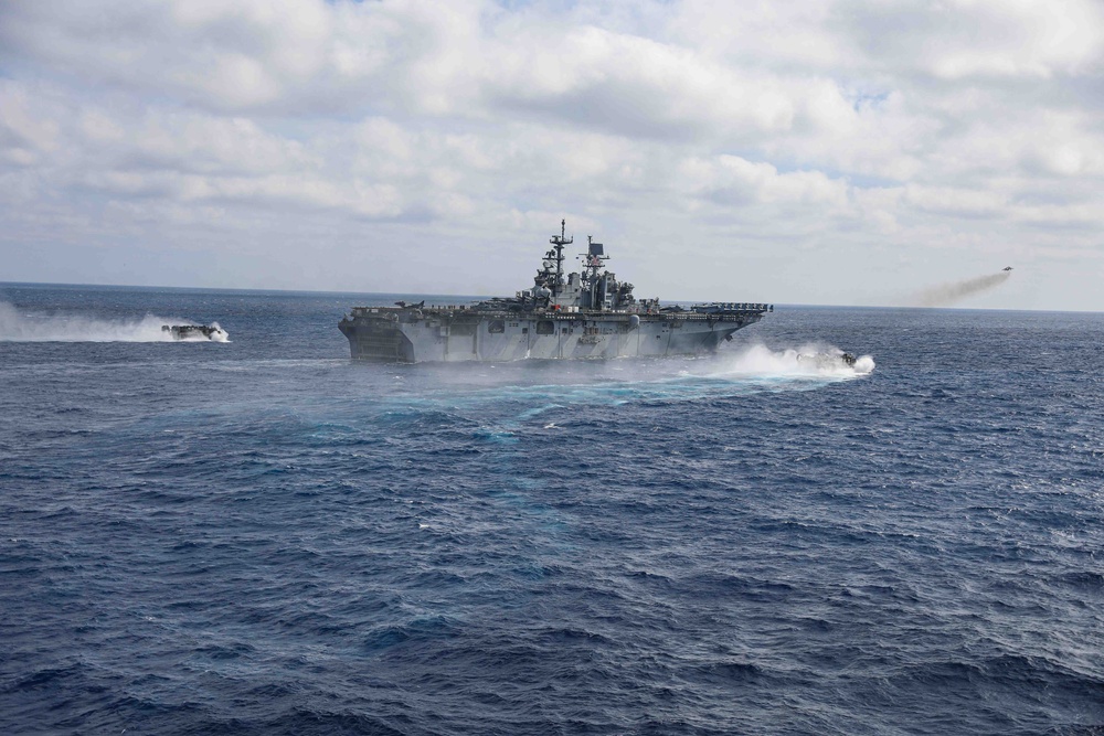 USS Carter Hall (LSD 50) Conducts a Photo Exercise, Feb. 25, 2024