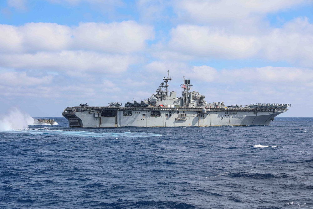 USS Carter Hall (LSD 50) Conducts a Photo Exercise, Feb. 25, 2024