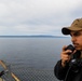 USS San Diego Sailor stands watch underway during NASA’s Underway Recovery Test 11