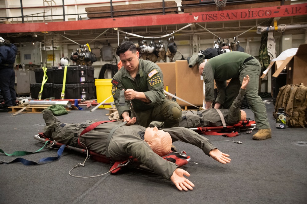 Helicopter Sea Combat Squadron 23 trains while underway for NASA’s Underway Recovery Test 11