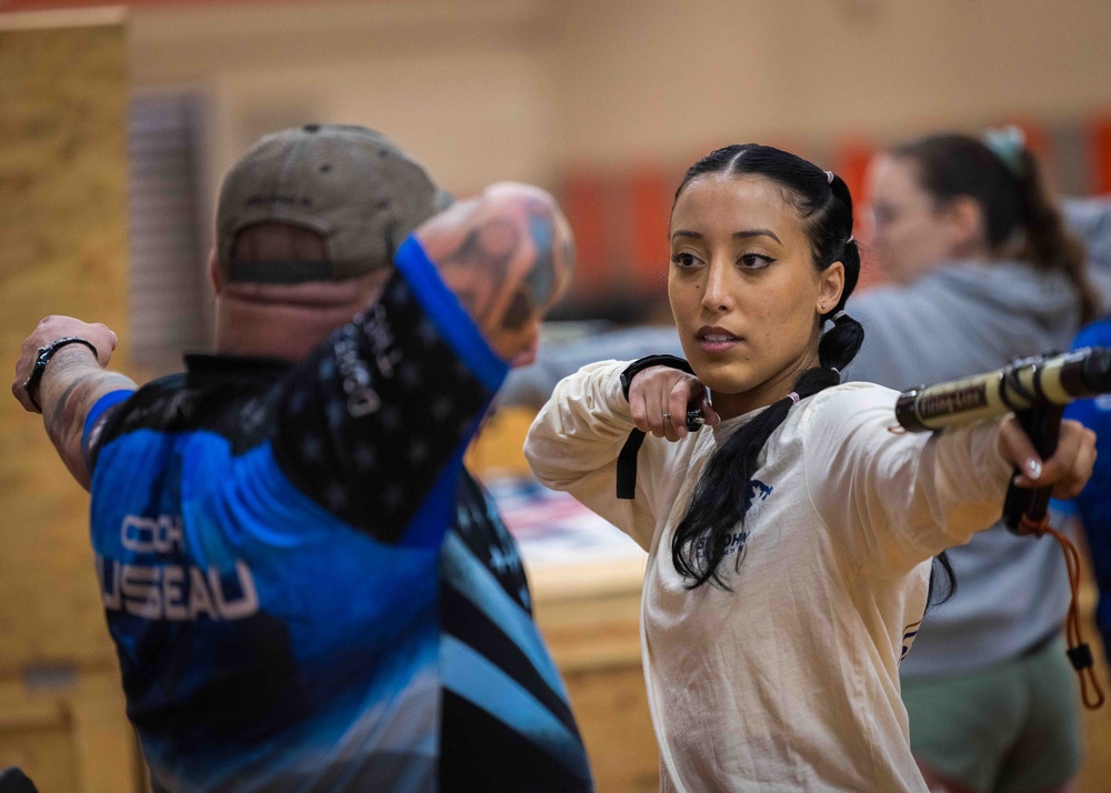 Navy Wounded Warrior Trials at JBPHH - Archery Practice