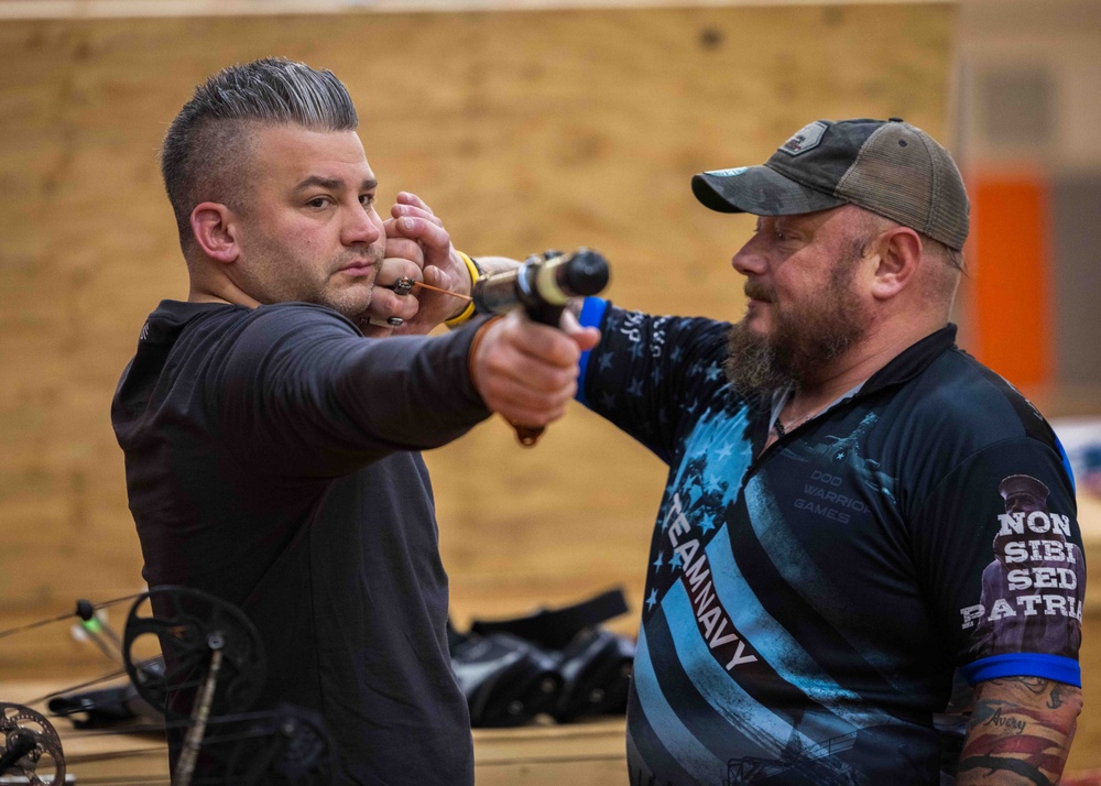 Navy Wounded Warrior Trials at JBPHH - Archery Practice