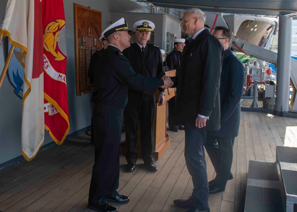 Latvian Minister Visits USS Blue Ridge