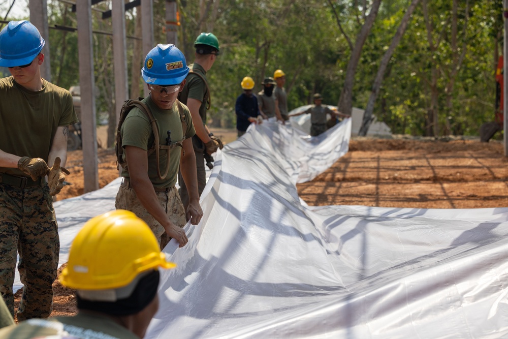 Cobra Gold 24; Marines do ground work on the Ban Prakaet School