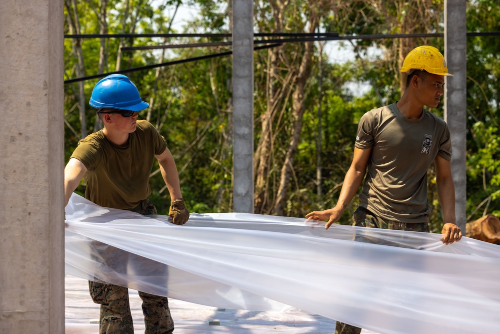 Cobra Gold 24; Marines do ground work on the Ban Prakaet School