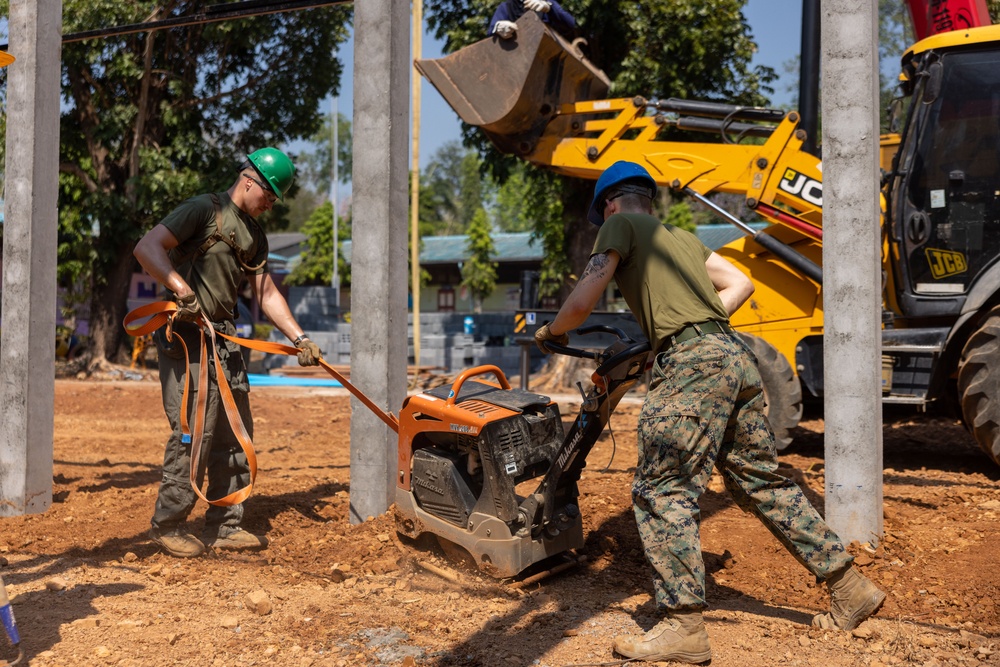 Cobra Gold 24; Marines do ground work on the Ban Prekaet School