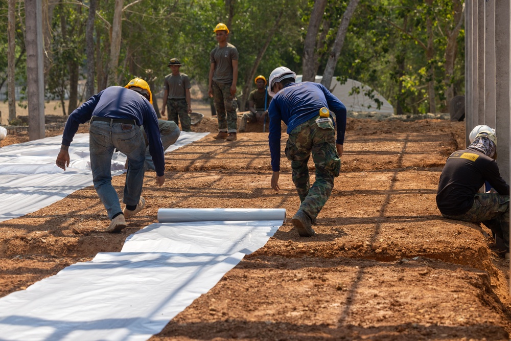 Cobra Gold 24; Marines do ground work on the Ban Prakaet School