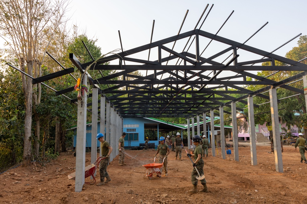 Cobra Gold 24; Marines do ground work on the Ban Prakaet School