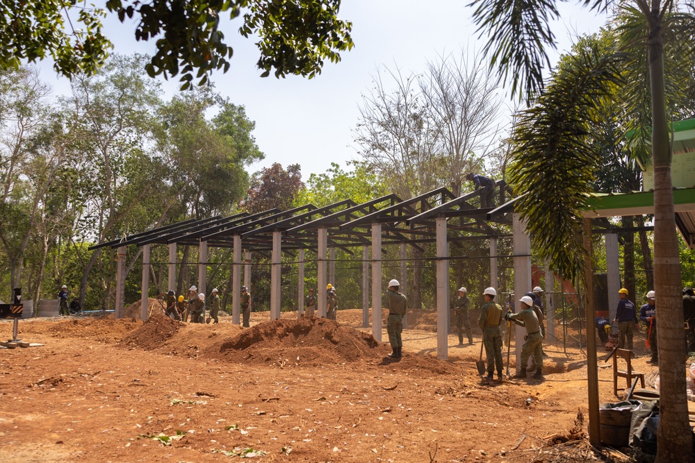 Cobra Gold 24; Marines do ground work on the Ban Prakaet School