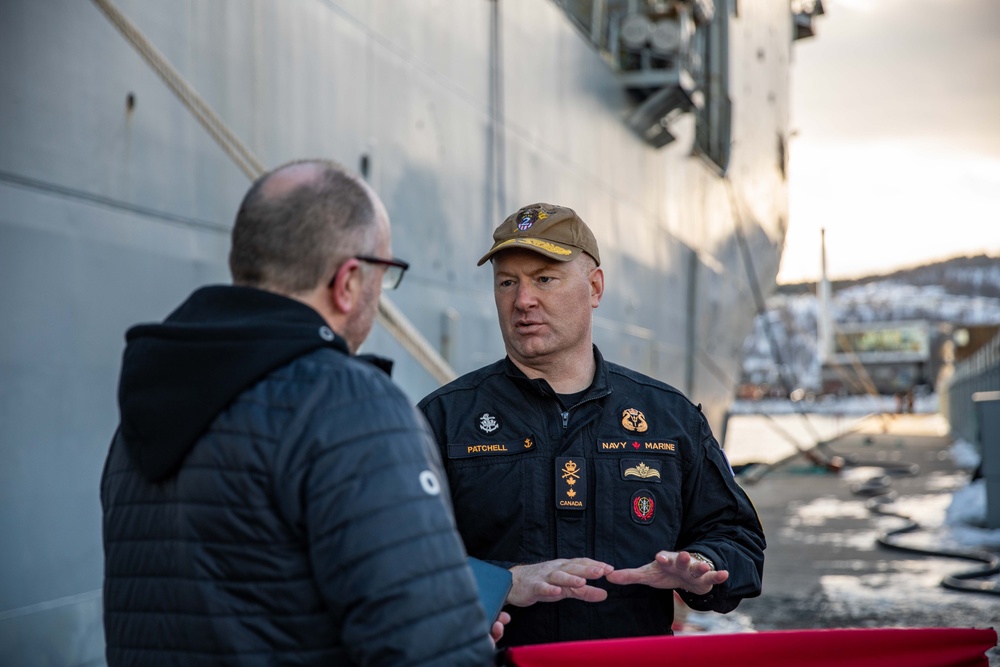 CTF-N commander particpates in media event for Steadfast Defender in Norway