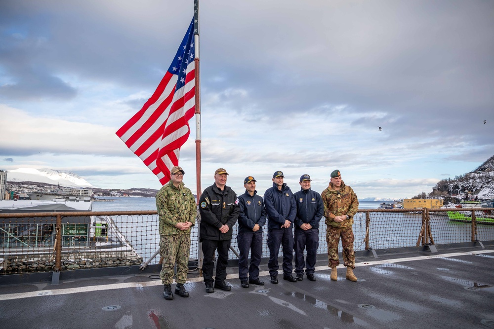 CTF-N commander and distinguished visitors participate in media event for Steadfast Defender in Norway