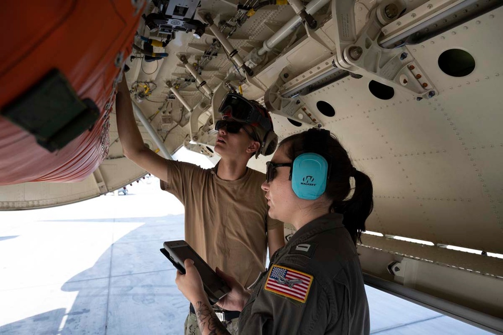 Patrol Squadron Five Conducts Pre-flight Inspections at Camp Lemonnier