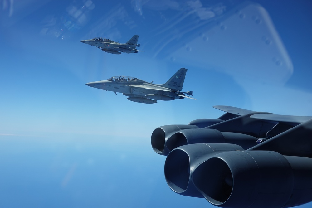 Philippine Air Force joins with Bomber Task Force B-52s for Allied escort