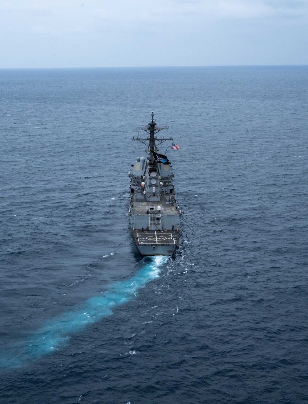 Aerial Photos of USS Mason in the Red Sea During Operation Prosperity Guardian