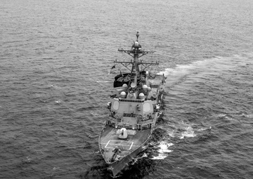 Aerial Photos of USS Mason in the Red Sea During Operation Prosperity Guardian
