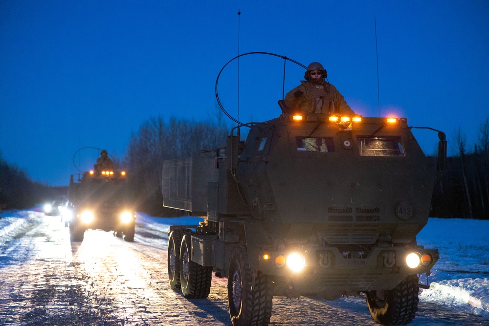 ARCTIC EDGE 2024: 2/14 Marines conduct HIMARS Rapid Infiltration