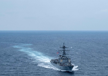 Aerial Photos of USS Mason in the Red Sea During Operation Prosperity Guardian