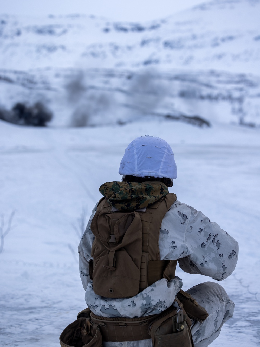 U.S. Marines with 1st Battalion, 2nd Marine Regiment conduct a demolition range in preparation for Exercise Nordic Response 24