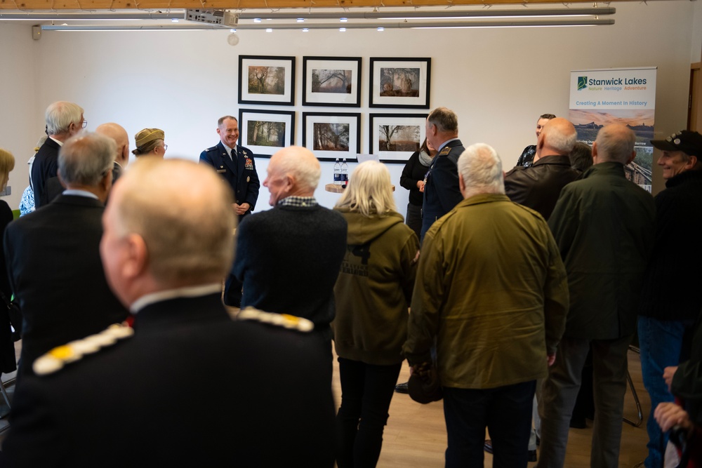 US and UK leaders honor WWII Airmen at Stanwick Lakes memorial