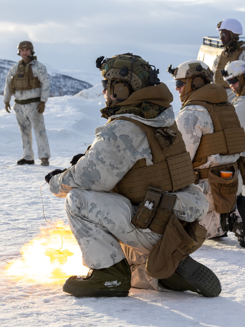 U.S. Marines with 1st Battalion, 2nd Marine Regiment conduct a demolition range in preparation for Exercise Nordic Response 24