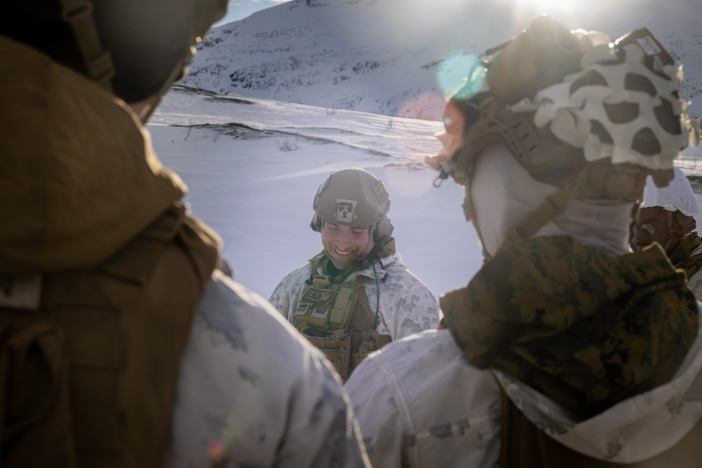 U.S. Marines with 1st Battalion, 2nd Marine Regiment conduct a demolition range in preparation for Exercise Nordic Response 24