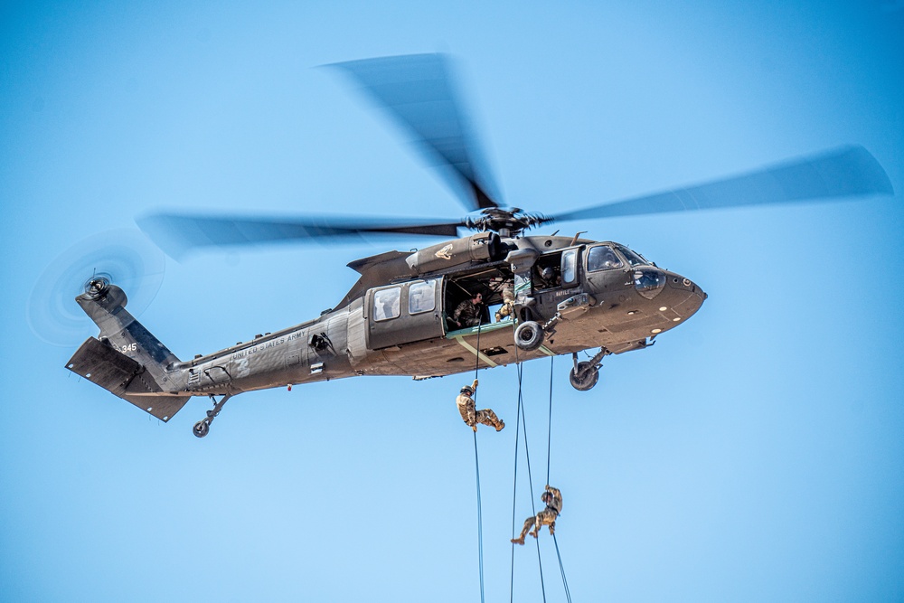 Air Assualt School UH-60 Rappels