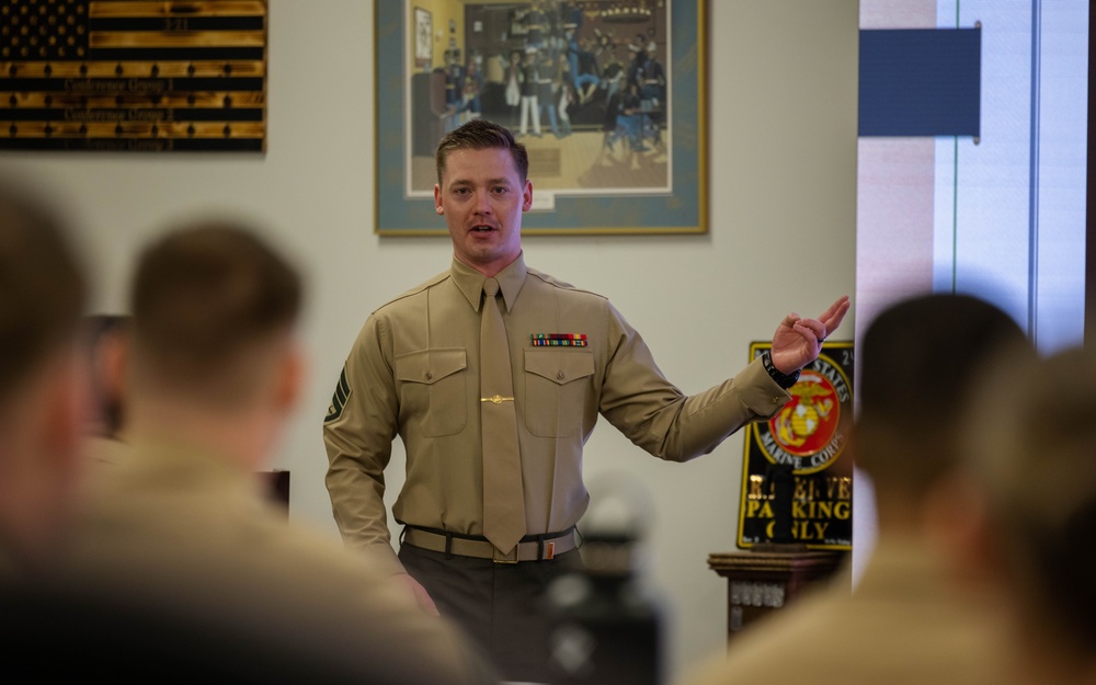 Marine Leaders pass on knowledge to Staff Non-Commissioned Officer Academy Students